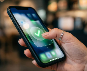 hand holding phone
